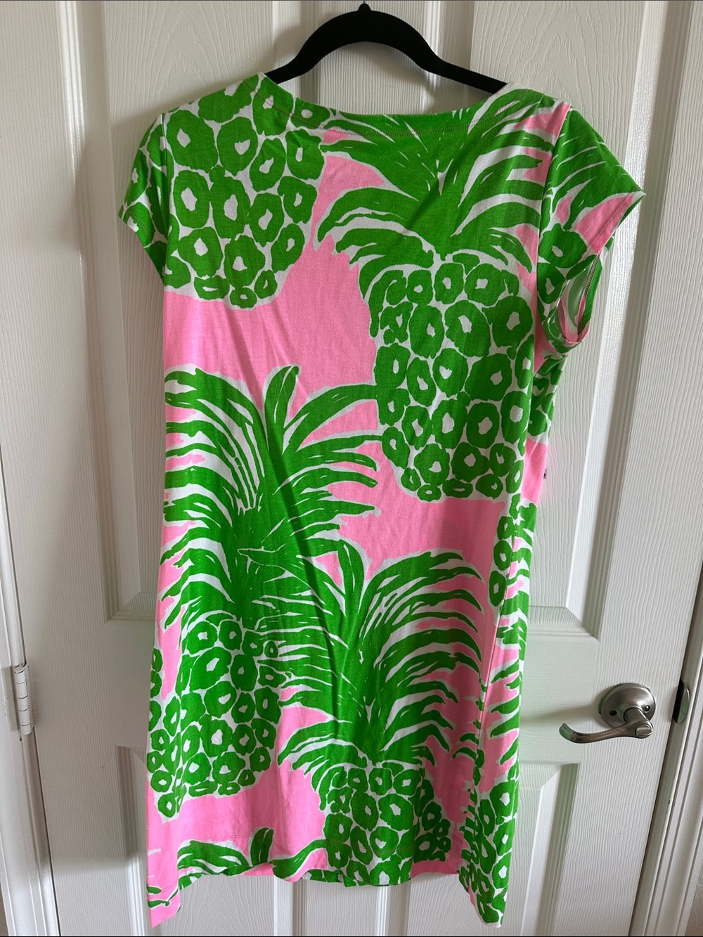 Lilly Pulitzer Pink and Green Pineapple Print Shift Dress - Picture 2 of 4